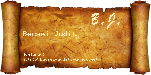 Becsei Judit névjegykártya